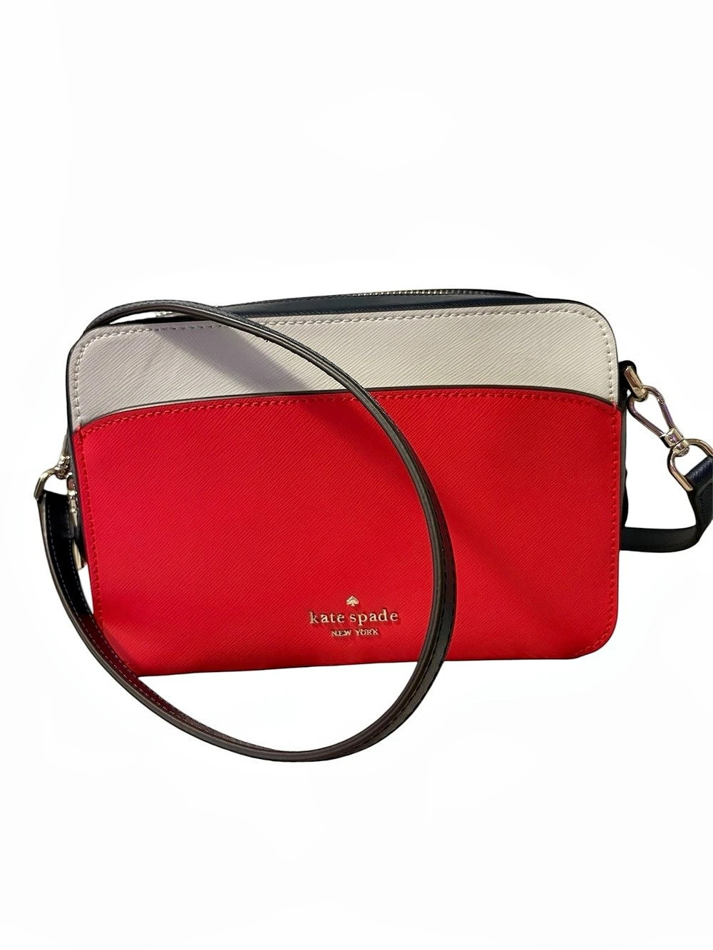 Kate Spade Colorblock Crossbody Bag in Red White & Blue New